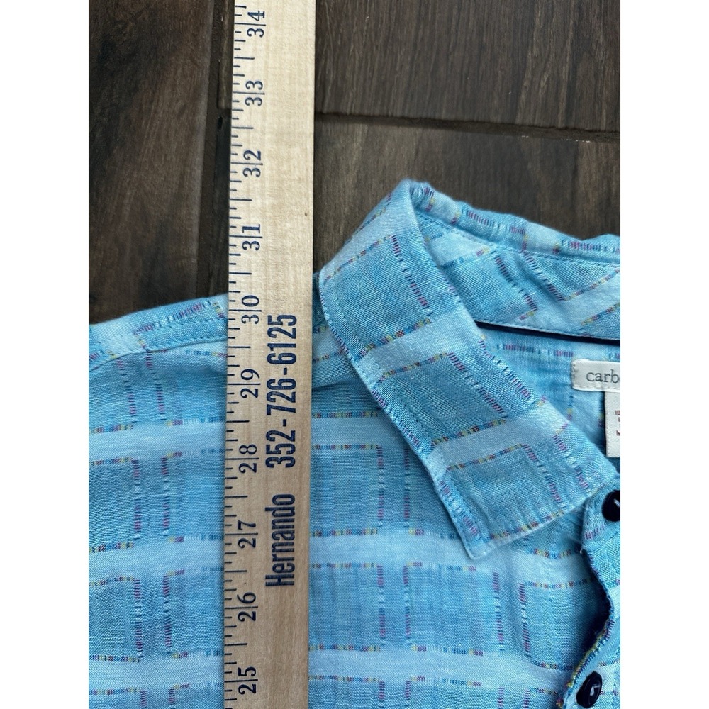Carbon 2 Cobalt Shirt Men Large Blue Colorful Geometric Soft Flannel Lightweight - Picture 6 of 7